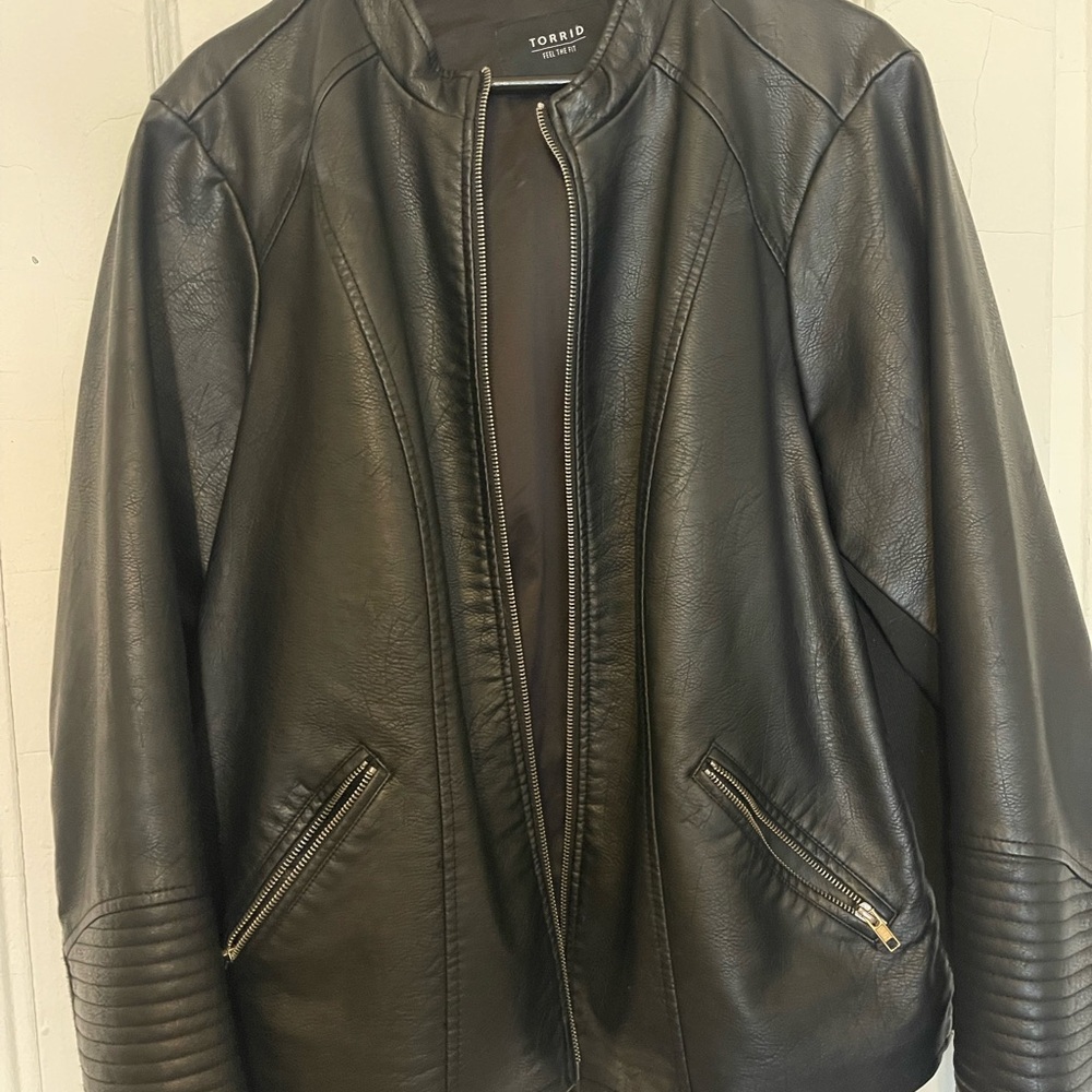 Torrid Classic Black Faux Leather Jacket